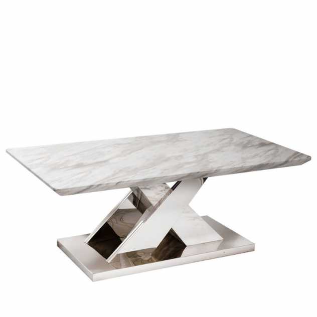Marble Effect High Gloss Coffee Table Affordable Furnishings