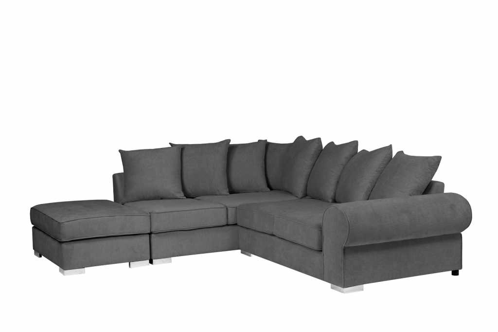 Luxury Royalty Crushed Velvet Corner Sofa Affordable Furnishings